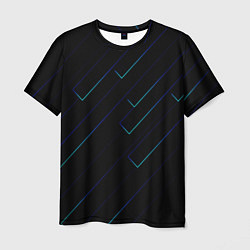 Футболка мужская Color blue black, цвет: 3D-принт