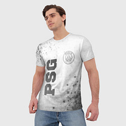 Футболка мужская PSG - white gradient вертикально, цвет: 3D-принт — фото 2