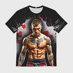 Футболка мужская Дастин Порье на черном, цвет: 3D-принт
