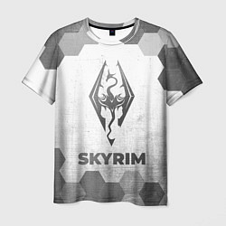 Футболка мужская Skyrim - white gradient, цвет: 3D-принт
