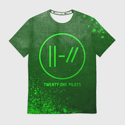 Футболка мужская Twenty One Pilots - green gradient, цвет: 3D-принт