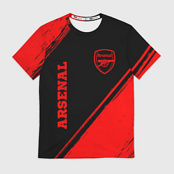 Футболка мужская Arsenal - red gradient вертикально, цвет: 3D-принт