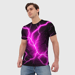 Футболка мужская The color is pink and black, цвет: 3D-принт — фото 2