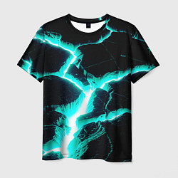 Футболка мужская Color light blue black, цвет: 3D-принт