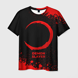 Футболка мужская Demon Slayer - red gradient, цвет: 3D-принт