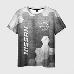 Футболка мужская Nissan - grey gradient вертикально, цвет: 3D-принт
