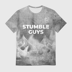 Футболка мужская Stumble Guys - grey gradient посередине, цвет: 3D-принт