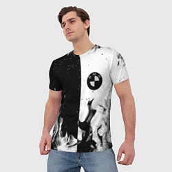 Футболка мужская BMW black fire, цвет: 3D-принт — фото 2