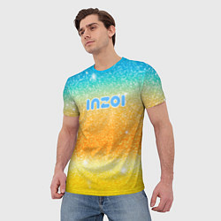 Футболка мужская Inzoi лого и блестки, цвет: 3D-принт — фото 2