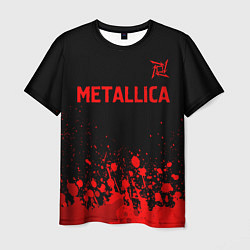 Футболка мужская Metallica - red gradient посередине, цвет: 3D-принт