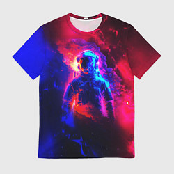 Футболка мужская Космонавт в пламени, цвет: 3D-принт