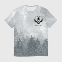 Футболка мужская Лес мой храм - медведь русич, цвет: 3D-принт