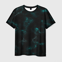 Футболка мужская Color black turquoise, цвет: 3D-принт
