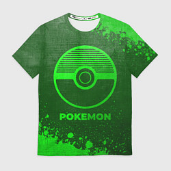 Футболка мужская Pokemon - green gradient, цвет: 3D-принт