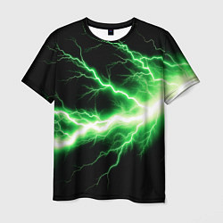 Футболка мужская Lightning green, цвет: 3D-принт