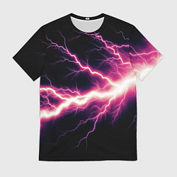 Футболка мужская Lightning pink, цвет: 3D-принт
