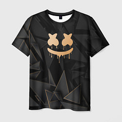 Футболка мужская Marshmello golden poly, цвет: 3D-принт