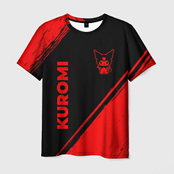 Футболка мужская Kuromi - red gradient вертикально, цвет: 3D-принт