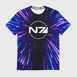Футболка мужская Mass Effect neon energy, цвет: 3D-принт