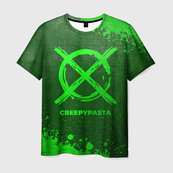 Футболка мужская CreepyPasta - green gradient, цвет: 3D-принт