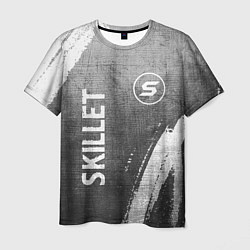 Футболка мужская Skillet - grey gradient вертикально, цвет: 3D-принт