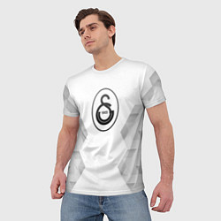 Футболка мужская Galatasaray white poly, цвет: 3D-принт — фото 2