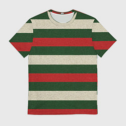 Мужская футболка Цветные лини текстура ткани