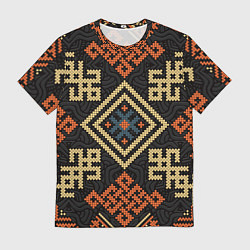 Футболка мужская Древний узор с защитными символами, цвет: 3D-принт