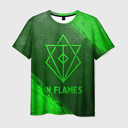 Футболка мужская In Flames - green gradient, цвет: 3D-принт