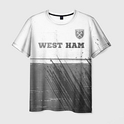 Футболка мужская West Ham - white gradient посередине, цвет: 3D-принт