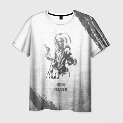 Футболка мужская Iron Maiden - white gradient, цвет: 3D-принт