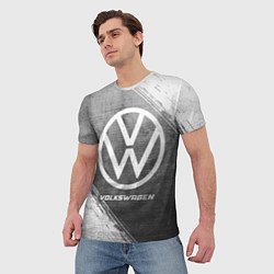 Футболка мужская Volkswagen - grey gradient, цвет: 3D-принт — фото 2