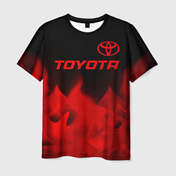 Футболка мужская Toyota - red gradient посередине, цвет: 3D-принт
