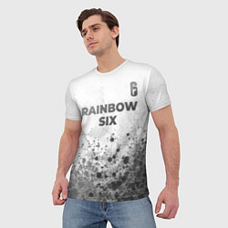 Футболка мужская Rainbow Six - white gradient посередине, цвет: 3D-принт — фото 2