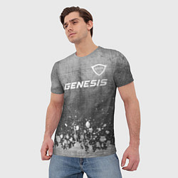 Футболка мужская Genesis - grey gradient посередине, цвет: 3D-принт — фото 2