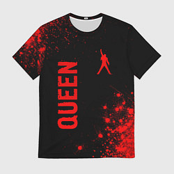 Футболка мужская Queen - red gradient вертикально, цвет: 3D-принт