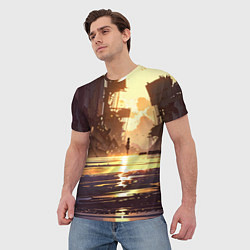 Футболка мужская Аниме под солнцем, цвет: 3D-принт — фото 2