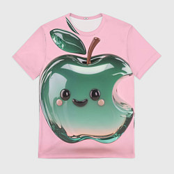 Футболка мужская Кавайное яблоко, цвет: 3D-принт