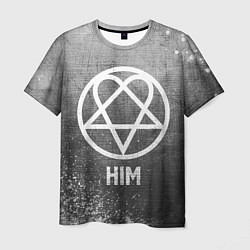 Футболка мужская HIM - grey gradient, цвет: 3D-принт