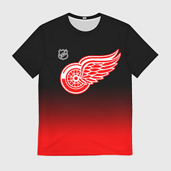 Футболка мужская Детройт Ред Уингз - градиент, цвет: 3D-принт