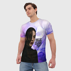 Футболка мужская Готический стиль Билли Айлиш, цвет: 3D-принт — фото 2