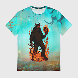 Футболка мужская Bones в стиле демона, цвет: 3D-принт