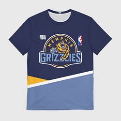 Футболка мужская Мемфис Гриззлис - линии, цвет: 3D-принт
