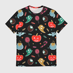 Футболка мужская Halloween red pumpkin, цвет: 3D-принт