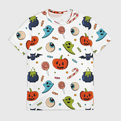 Футболка мужская Halloween pumpkin show, цвет: 3D-принт