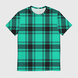 Футболка мужская Checkered turquoise, цвет: 3D-принт