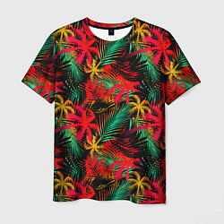 Футболка мужская Palm yellow red, цвет: 3D-принт