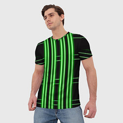 Футболка мужская Neon green, цвет: 3D-принт — фото 2