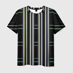 Футболка мужская Neon yellow blue white, цвет: 3D-принт