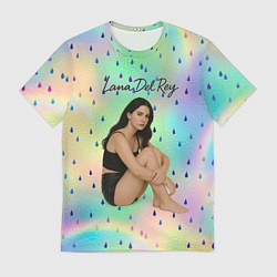 Футболка мужская Lana Del Rey сидит обняв колени, цвет: 3D-принт